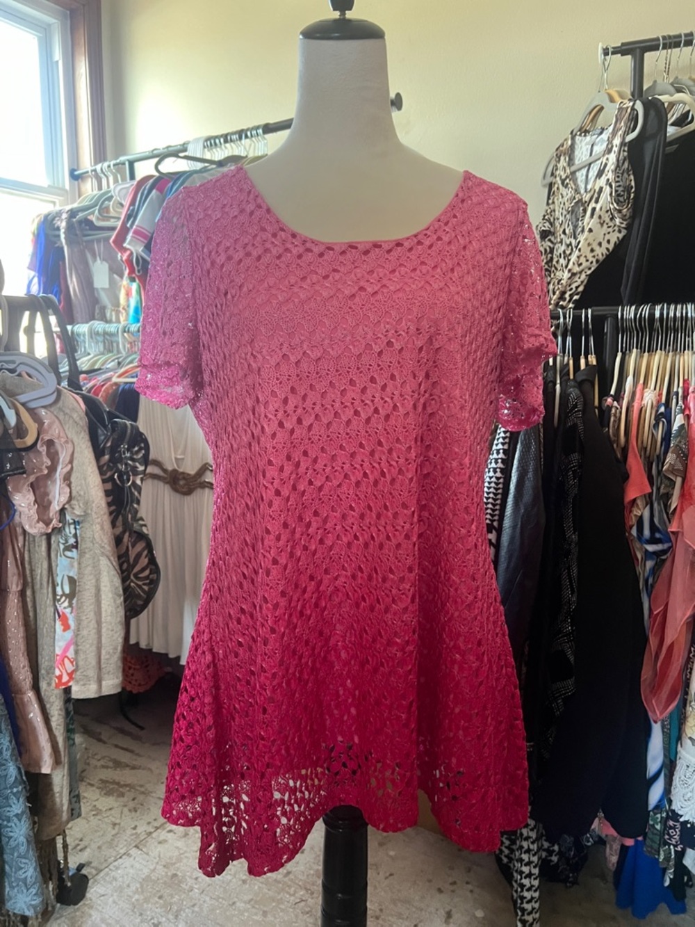 Notations Bright Pink Knit Top